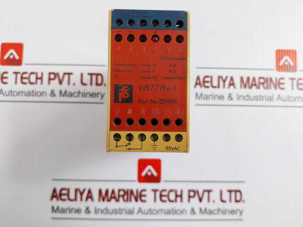 Pepperl+Fuchs Isolated Switch Amplifier 115V Ac 45–60 Hz Part No We77/Ex-1 129199