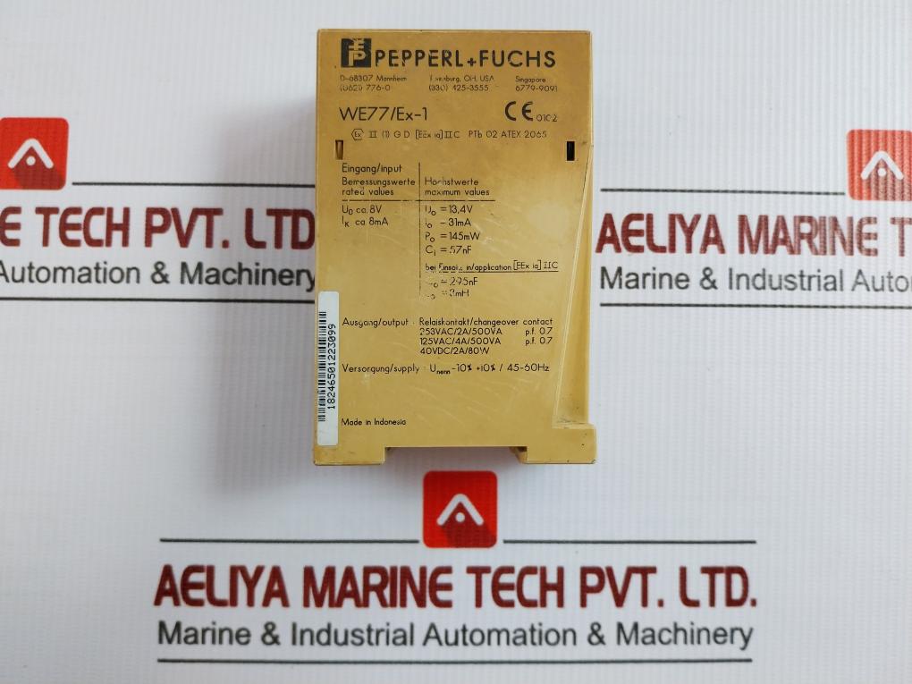 Pepperl+Fuchs Isolated Switch Amplifier 115V Ac 45–60 Hz Part No We77/Ex-1 129199