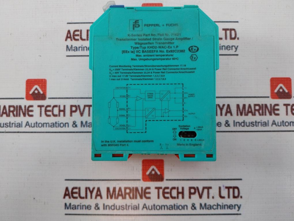 Pepperl+Fuchs K-series Khd2-wac-ex 1.P Strain Gauge Amplifier 71621 250V 17.6A