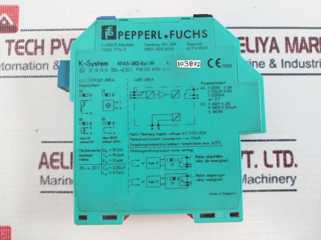 Pepperl+Fuchs K-system Kfa5-sr2-ex1.W Switch Amplifier 103871