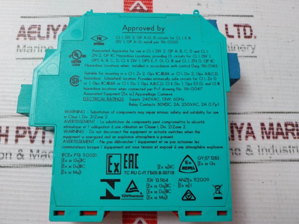 Pepperl+Fuchs K-system Kfa6-sr2-ex2.W Switch Amplifier 103373 51Mw