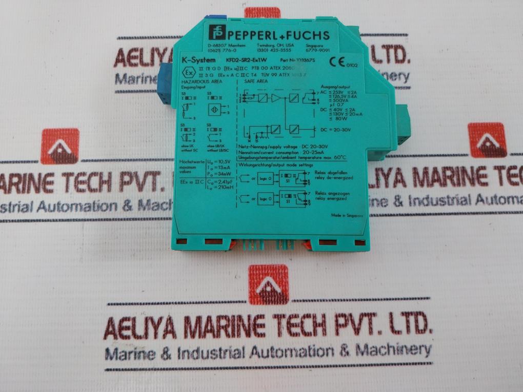 Pepperl+Fuchs Kfd2-sr2-ex1.W Switch Amplifier Dc 20-30V 60°C