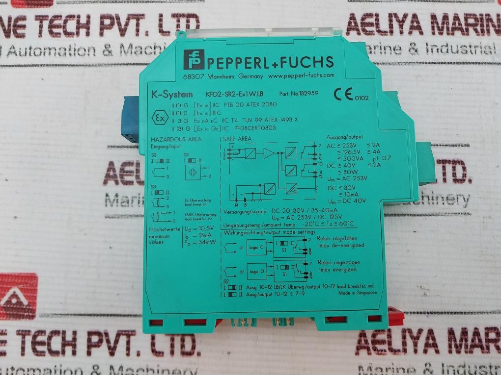 Pepperl+Fuchs K-System KFD2-SR2-EX1.W.LB Power Switch Amplifier 132959 DC 30V