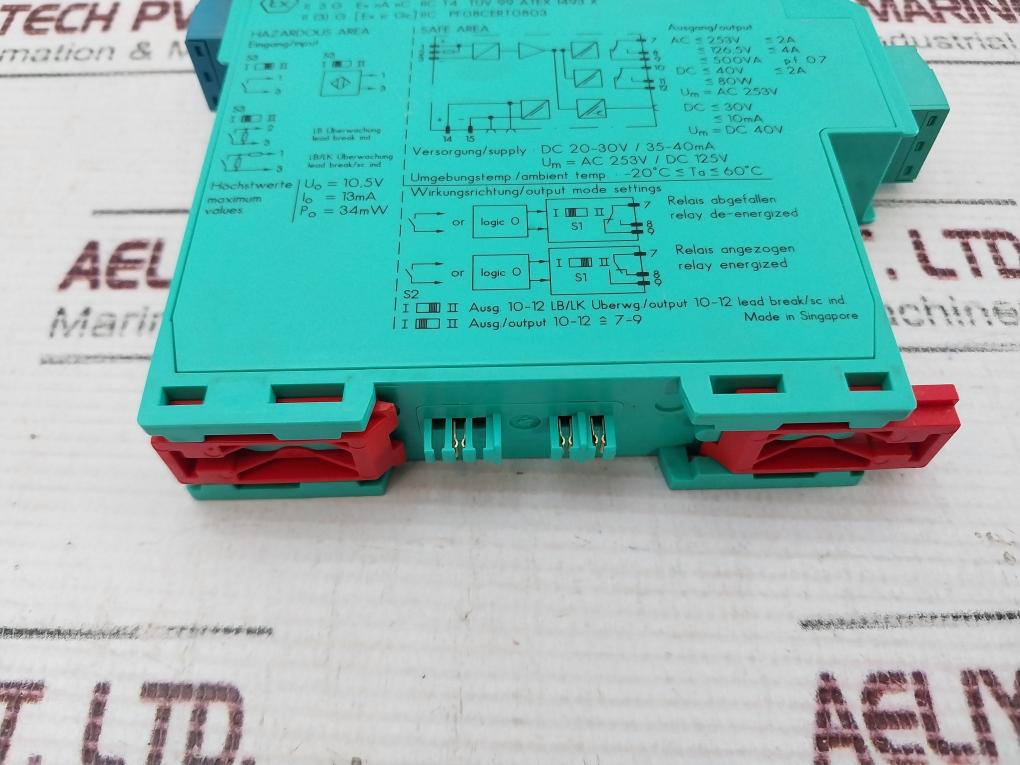 Pepperl+Fuchs K-System KFD2-SR2-EX1.W.LB Power Switch Amplifier 132959 DC 30V