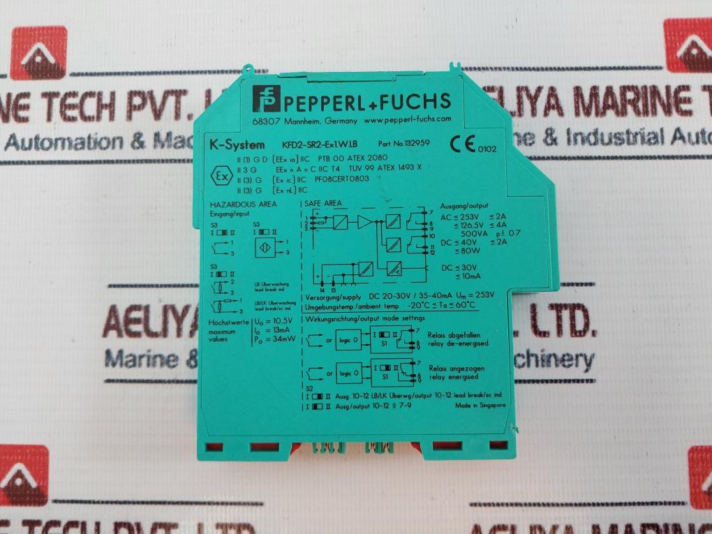 Pepperl+Fuchs K-System KFD2-SR2-EX1.W.LB Switch Amplifier 132959