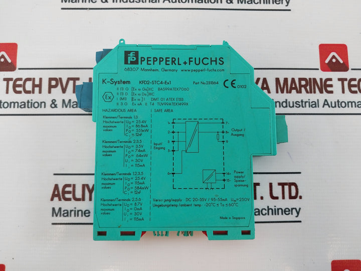 Pepperl+Fuchs K-System KFD2-STC4-EX1 Transmitter Power Supply 231364