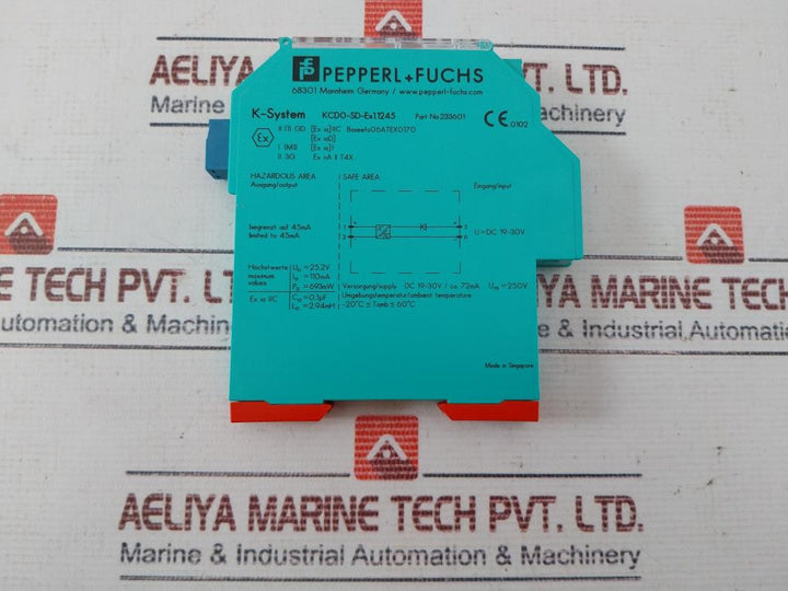 Pepperl+Fuchs Kcd0-sd-ex1.1245 Solenoid Driver 233601 250V Dc19-30V/Ca 72Ma