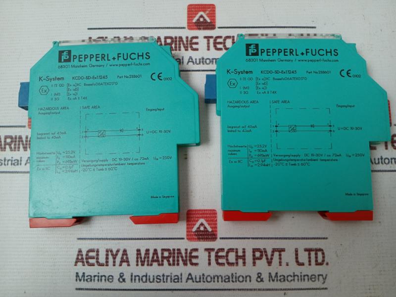 Pepperl+Fuchs Kcd0-sd-ex1.1245 Solenoid Driver 25.2V 110Ma 693Mw Dc 19-30V/Ca