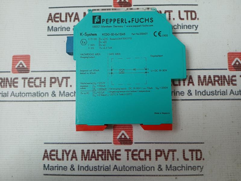 Pepperl+Fuchs Kcd0-sd-ex1.1245 Solenoid Driver 25.2V 110Ma 693Mw Dc 19-30V/Ca