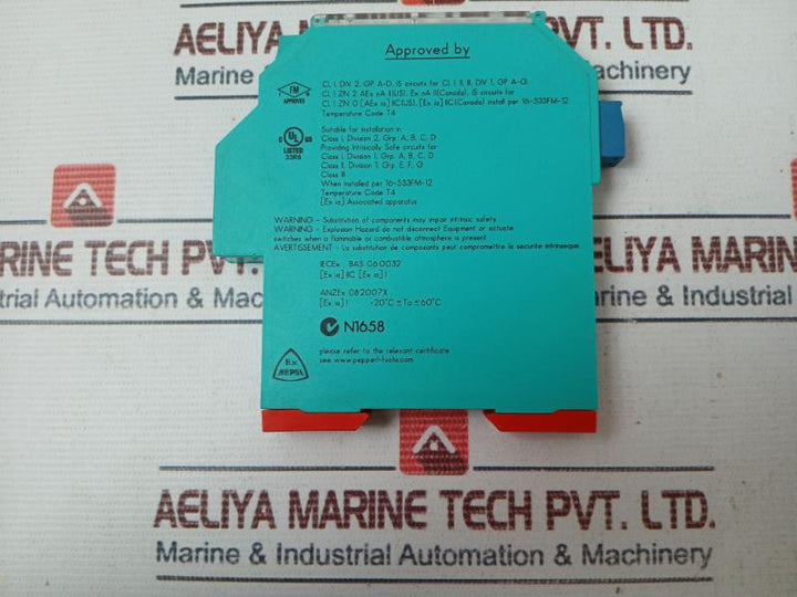 Pepperl+Fuchs Kcd0-sd-ex1.1245 Solenoid Driver 25.2V 110Ma 693Mw Dc 19-30V/Ca