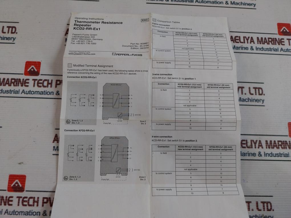 Pepperl+Fuchs KCD2-RR-EX1 Thermometer Resistance Repeater 258075