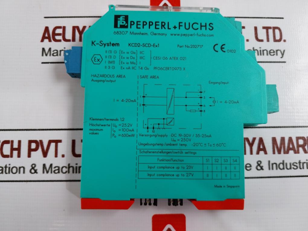 Pepperl+Fuchs Kcd2-scd-ex1 Current Driver 4-20Ma Dc 19-30V