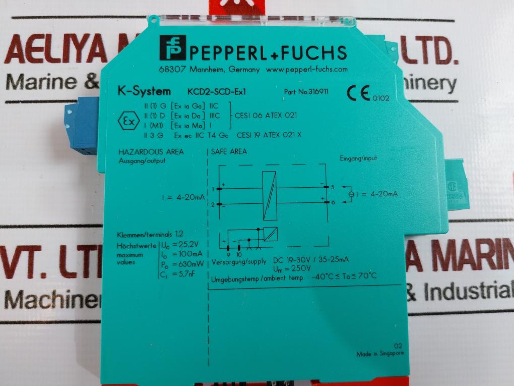 Pepperl+Fuchs Kcd2-scd-ex1 Spring Terminal Current Driver 4-20Ma Dc 19-30V