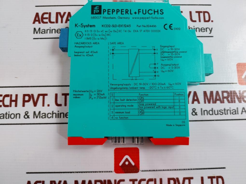Pepperl+Fuchs Kcd2-sld-ex1.1245 Solenoid Driver Dc 19-30V 100-20Ma