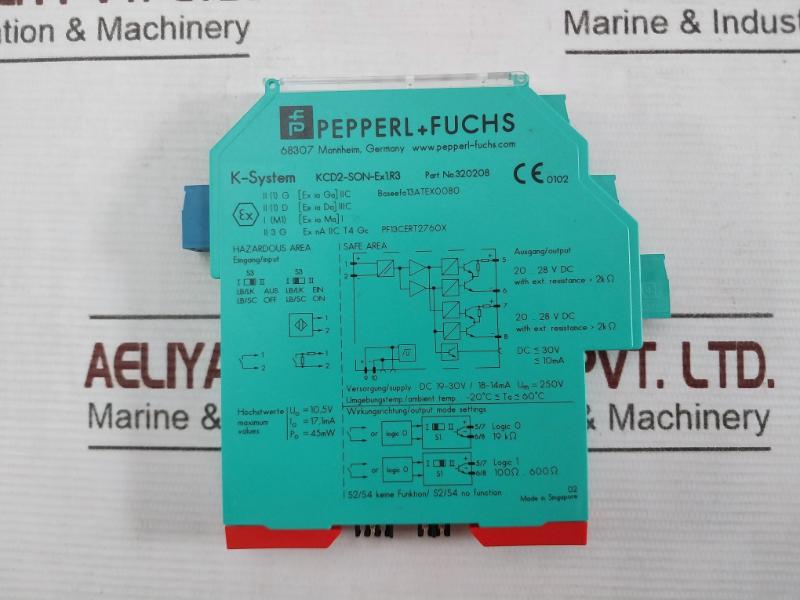 Pepperl+Fuchs Kcd2-son-ex1.R3 1-channel Isolated Barrier Switch Amplifier