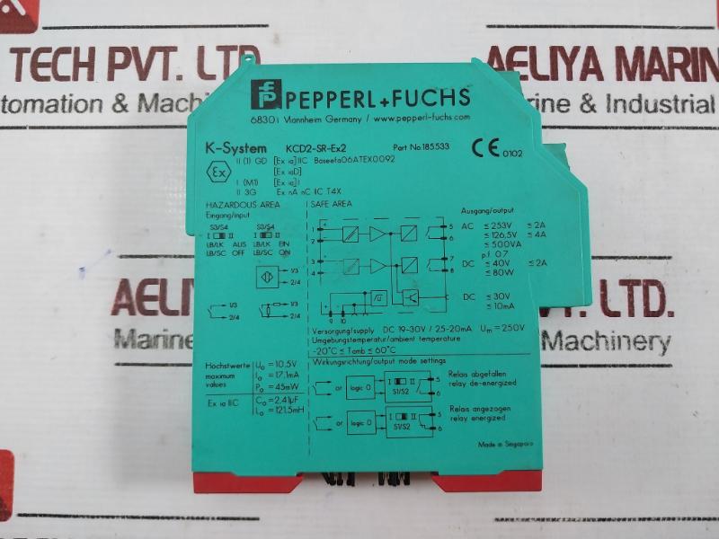 Pepperl+Fuchs Kcd2-sr-ex2 Digital Input Switch Amplifier Dc 19-30V/ 25-20Ma