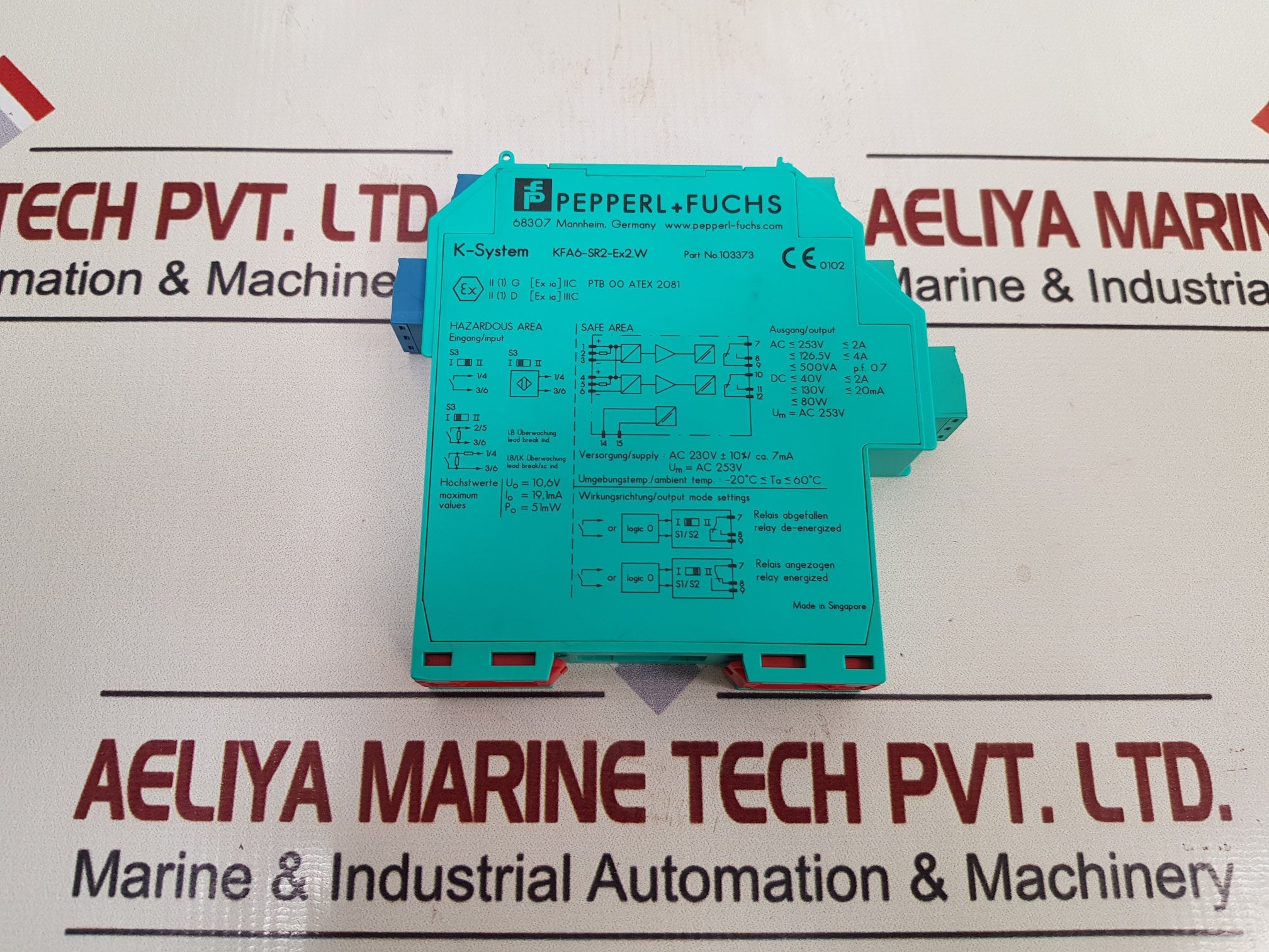 Pepperl+Fuchs Kfa6-sr2-ex2.W Isolating Switching Amplifier 2A 253V 60Hz