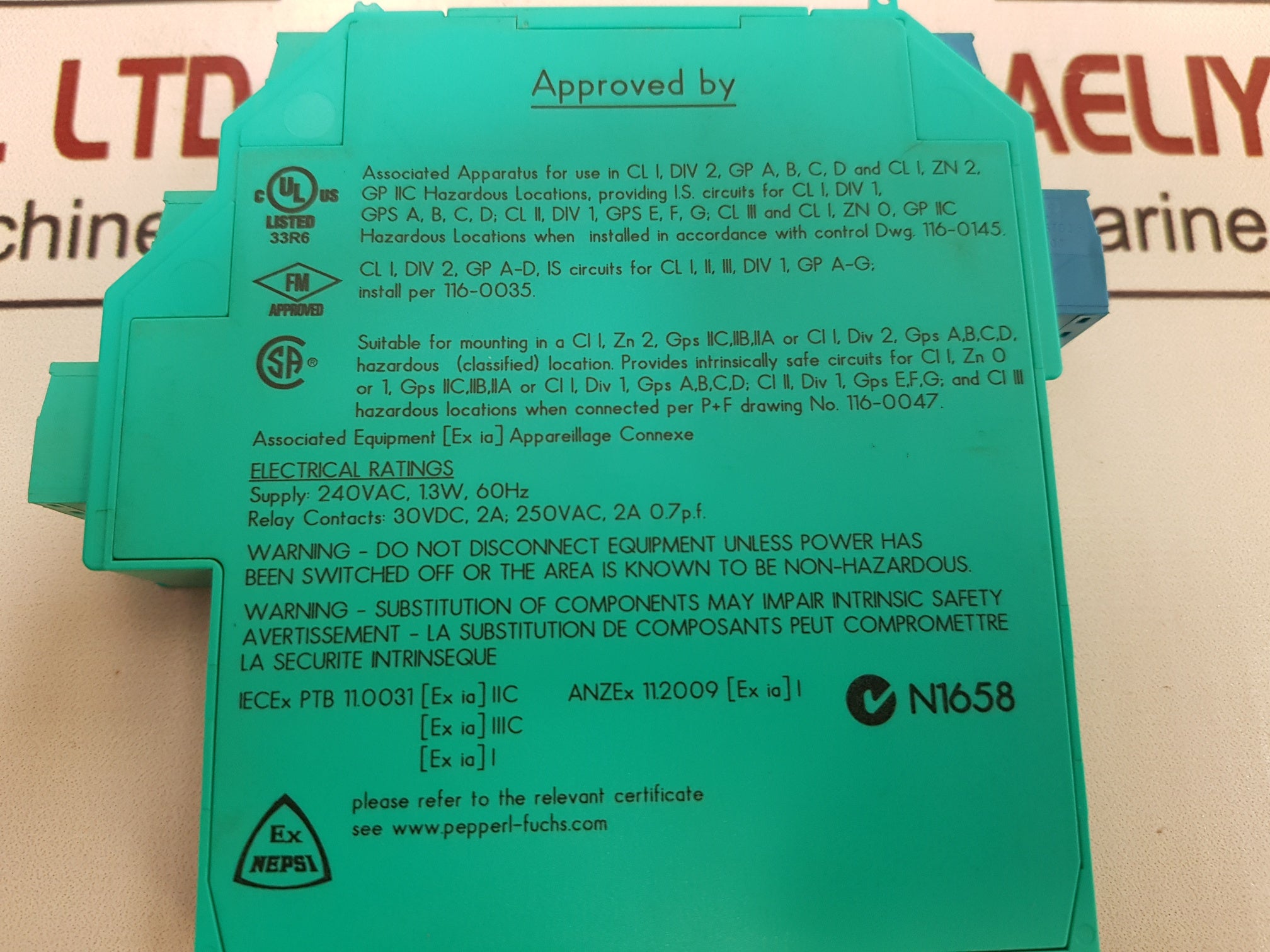 Pepperl+Fuchs Kfa6-sr2-ex2.W Isolating Switching Amplifier 2A 253V 60Hz