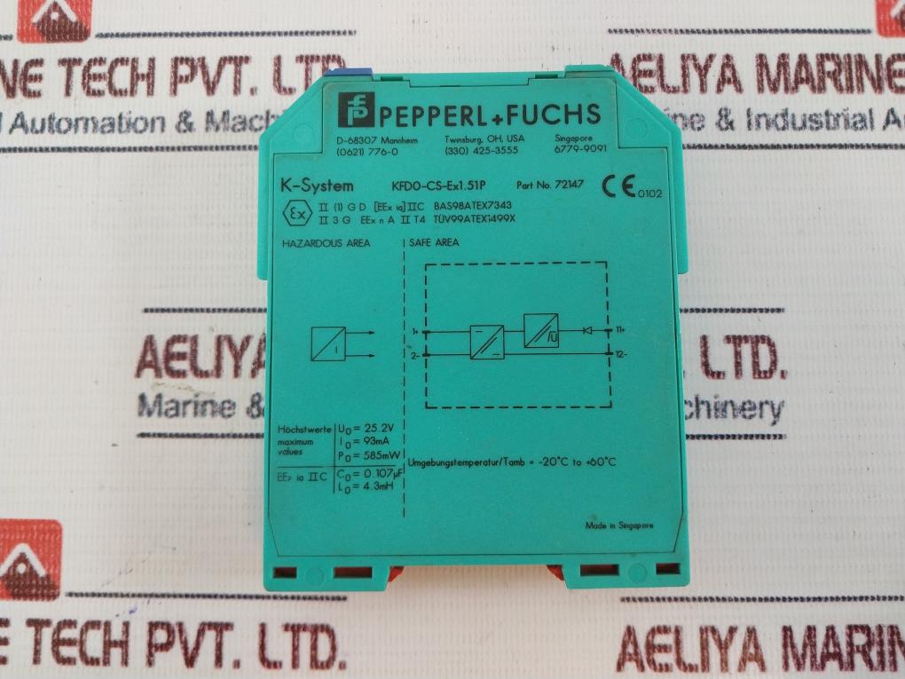 Pepperl+Fuchs Kfd0-cs-ex1.51P Current Driver/Repeater 72147