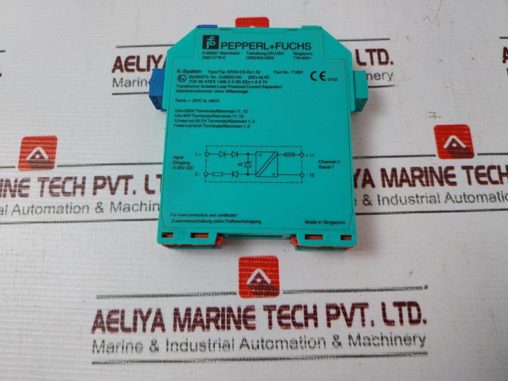 Pepperl+Fuchs Kfd0-cs-ex1.52 Transformer Isolated Loop Powered Current Separator