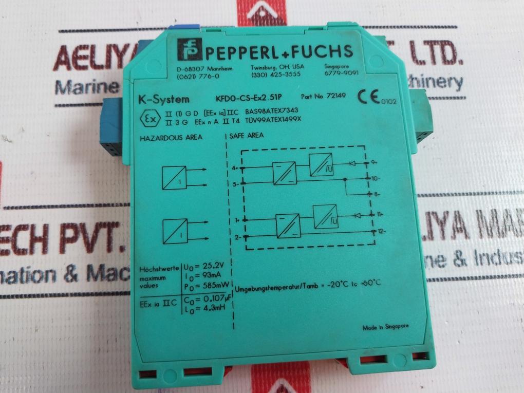 Pepperl+Fuchs Kfd0-cs-ex2.51P Current Driver/ Repeater 72149 25.2V