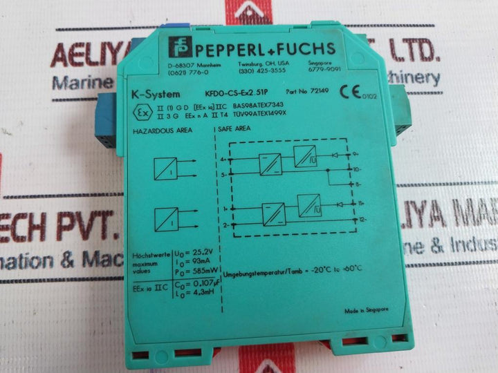 Pepperl+Fuchs Kfd0-cs-ex2.51P Current Driver/ Repeater 72149 25.2V