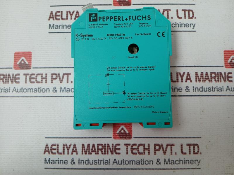 Pepperl+Fuchs Kfd0-hms-16 Hart Mux Secondary Module Tuv 00 Atex 1547 X
