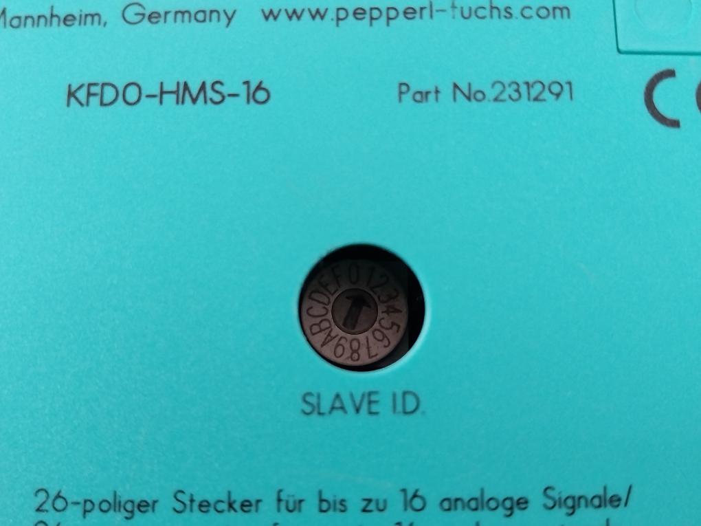 Pepperl+Fuchs Kfd0-hms-16 K-system Hart Mux Secondary Module
