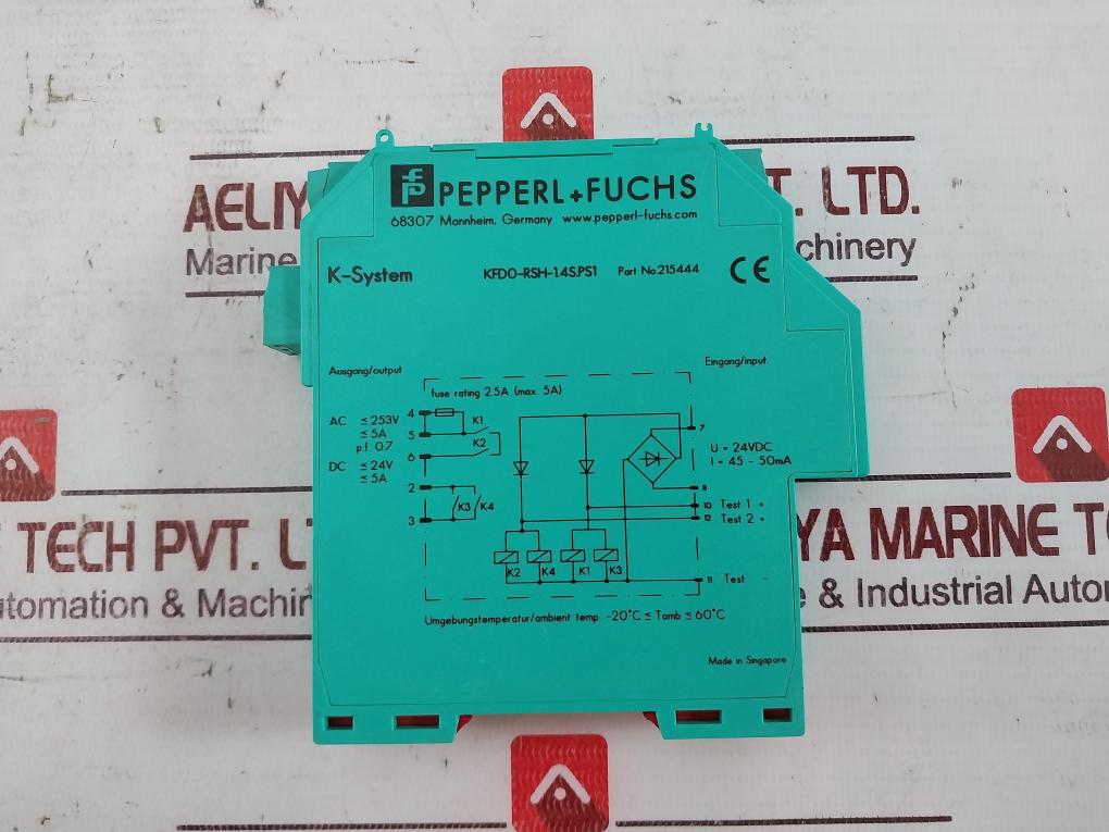 Pepperl+Fuchs Kfd0-rsh-1.4S.Ps1 K-system Relay Module 215444 24V Dc 45-50Ma