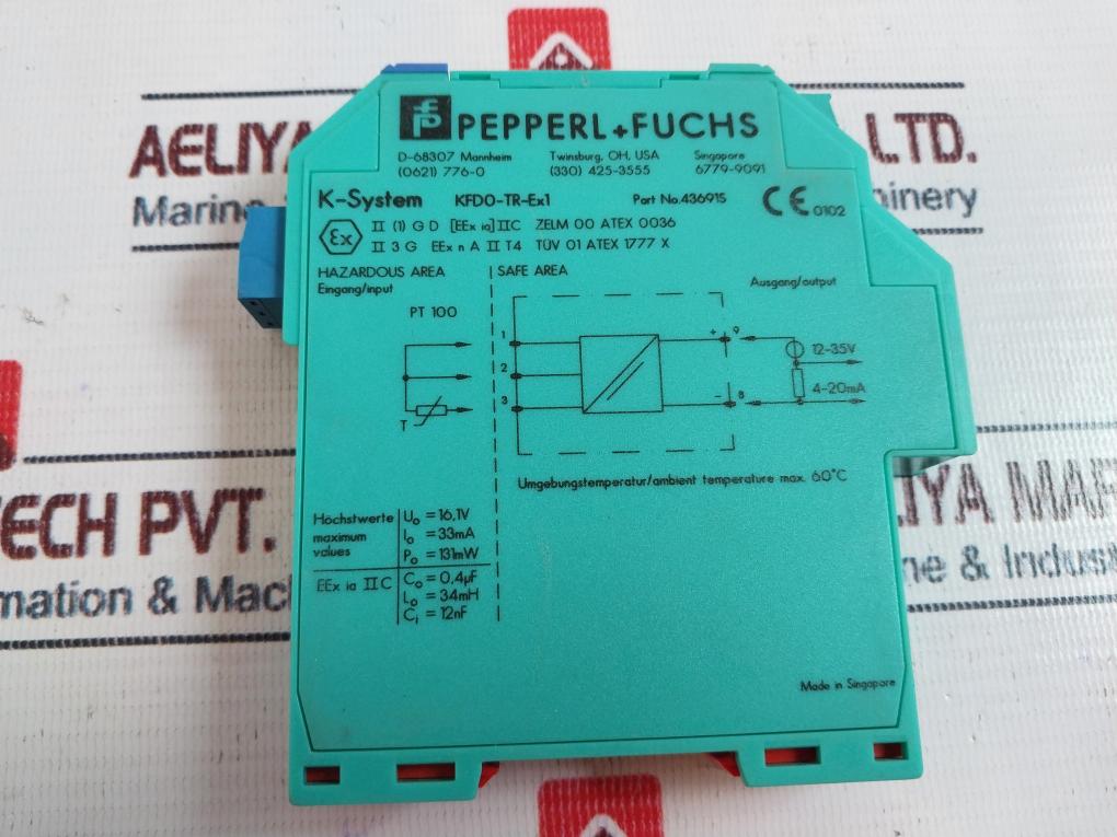 Pepperl+Fuchs Kfd0-tr-ex1/Kfdo-tr-ex1 Safety Barrier 43691S 12-35V