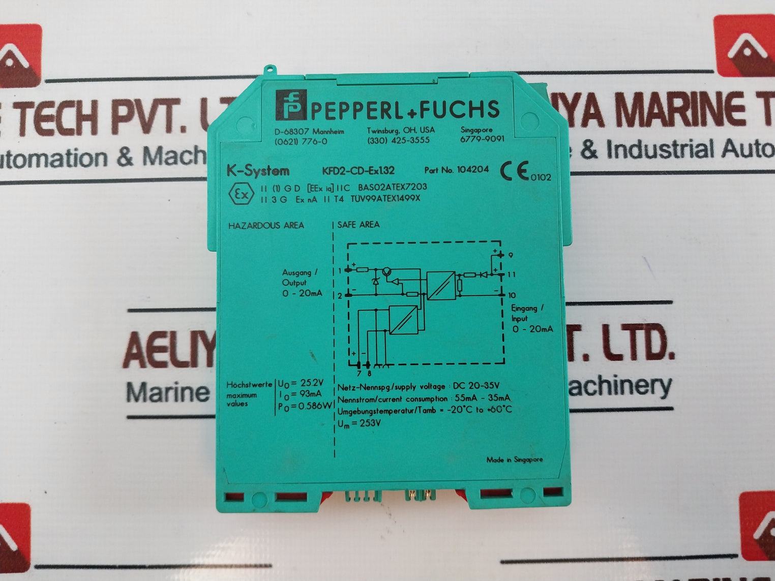 Pepperl+Fuchs Kfd2-cd-ex1.32 Signal Isolator Safety Barrier 104204