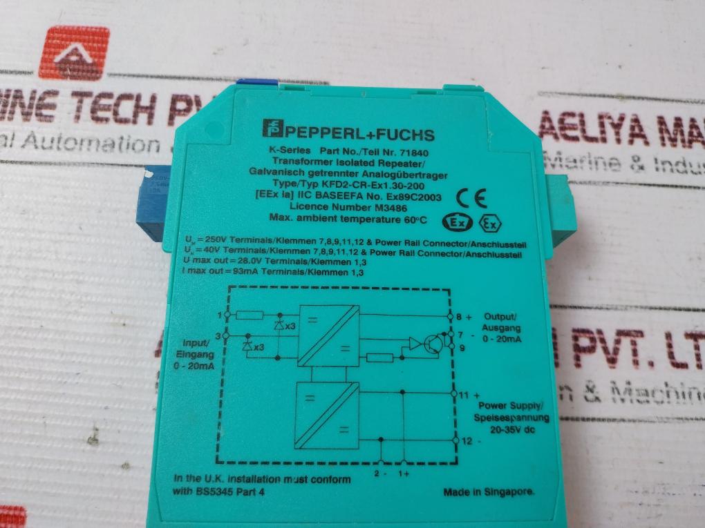 Pepperl+Fuchs Kfd2-cr-ex1.30-200 Transformer Isolated Repeater 0-20Ma