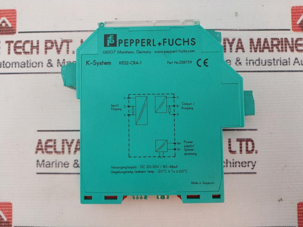 Pepperl+Fuchs Kfd2-cr4-1 Transmitter Power Supply 228759