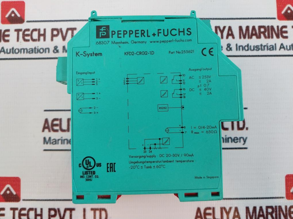 Pepperl+Fuchs Kfd2-crg2-1.D Safety Barrier 255621