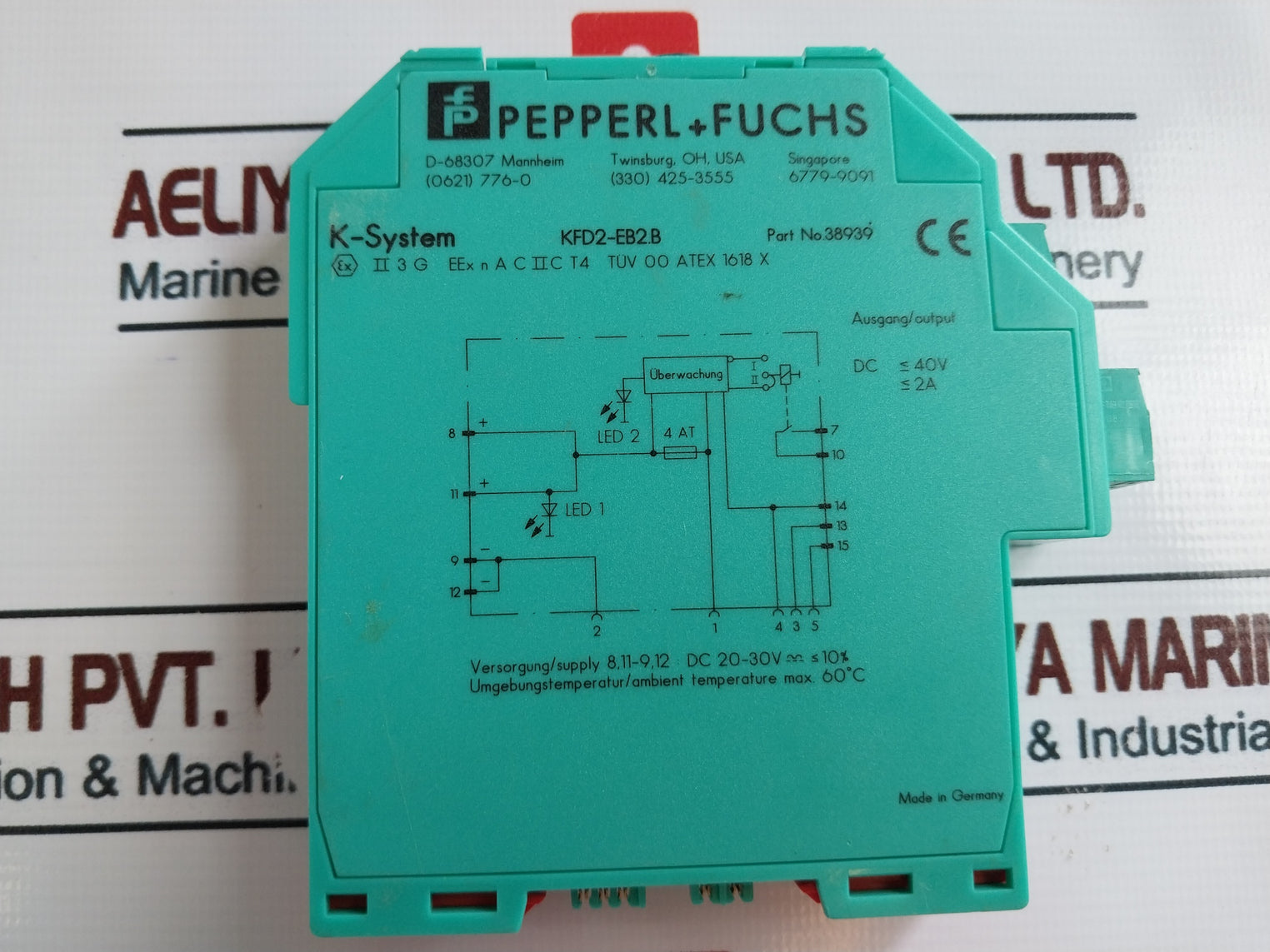 Pepperl+Fuchs Kfd2-eb2.B Interface For Power Rail 38939