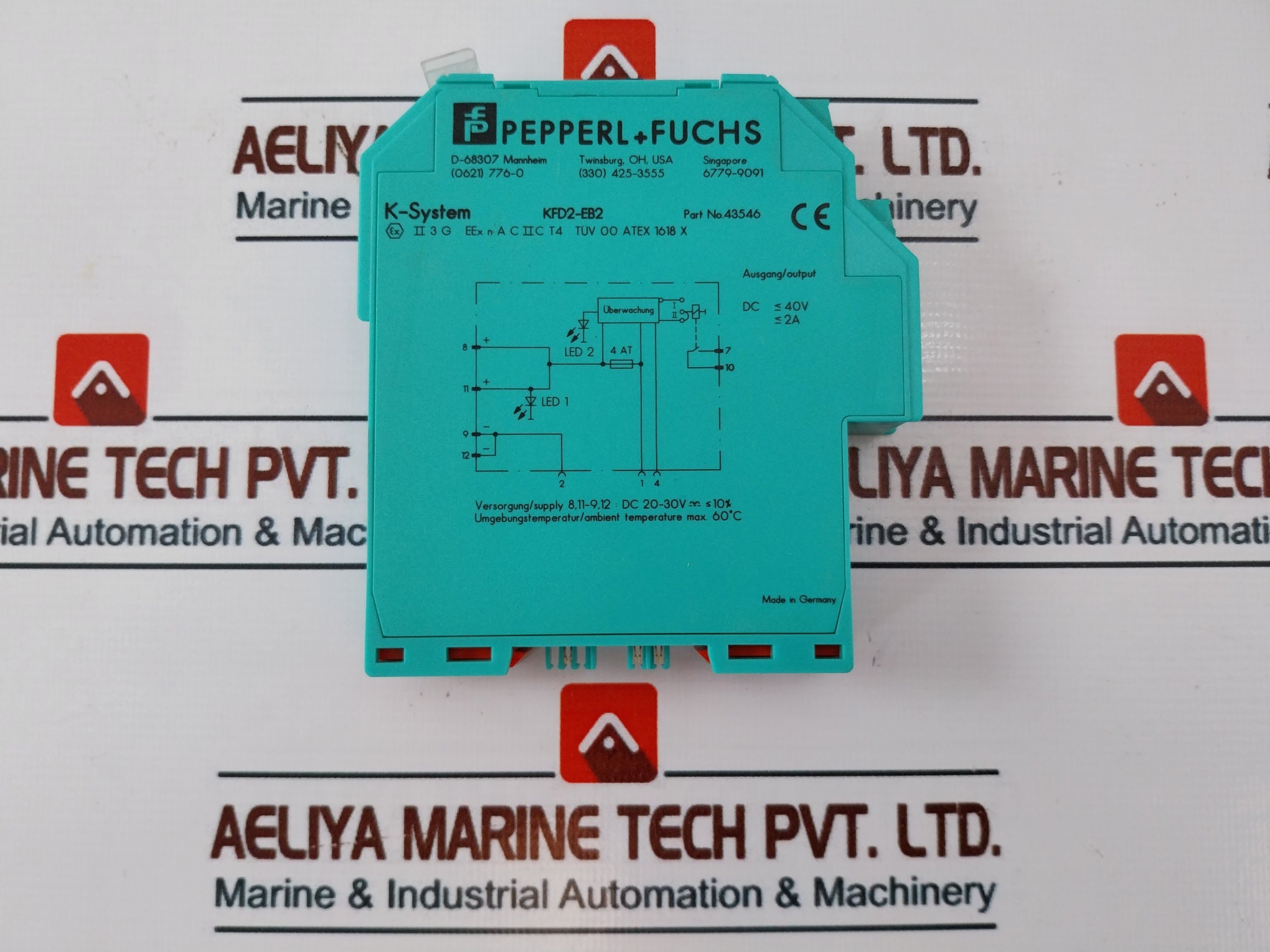 Pepperl+Fuchs Kfd2-eb2 Power Feed Module 43546 Dc 40V