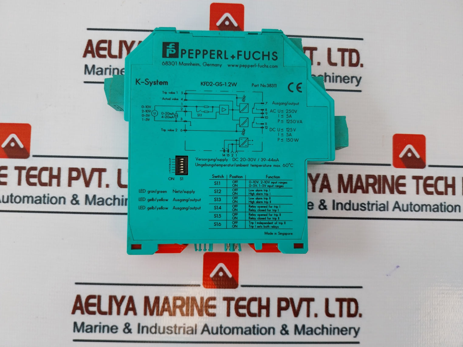 Pepperl+Fuchs Kfd2-gs-1.2W Voltage/Current Input Trip Module 38311