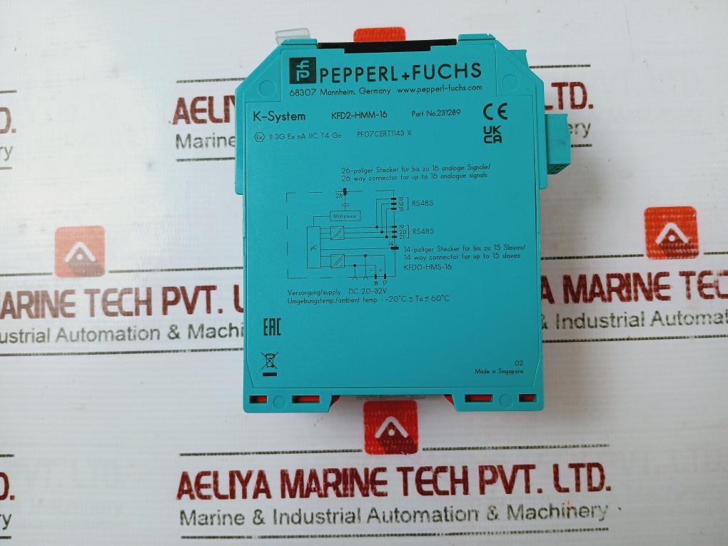 Pepperl+Fuchs Kfd2-hmm-16 Hart Multiplexer Master 231289 Dc 20-32V