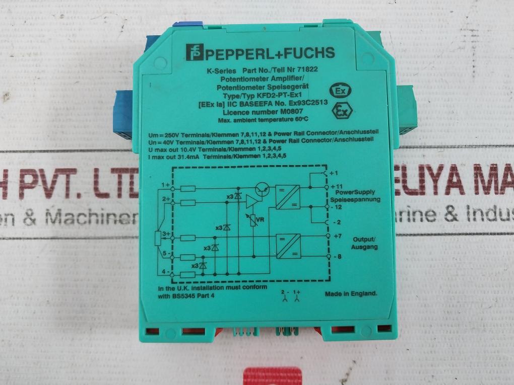 Pepperl+Fuchs Kfd2-pt-ex1 K-serie Potentiometer Amplifier Ex93C2513 10.4V 31.4Ma