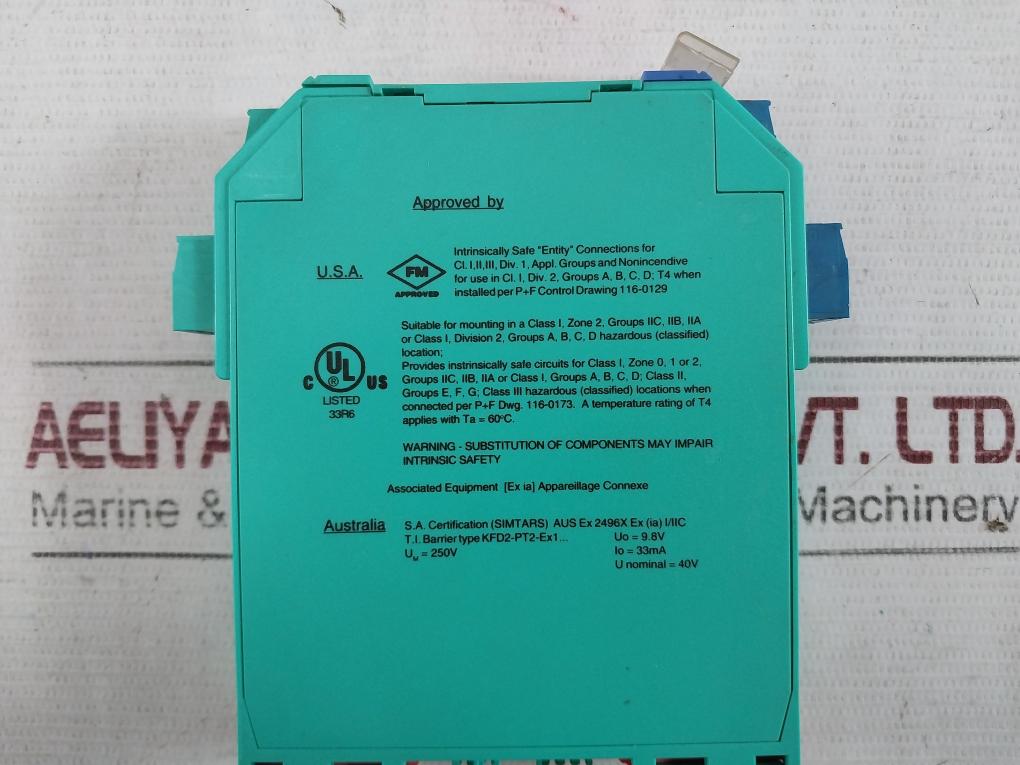 Pepperl+Fuchs Kfd2-pt2-ex1 K-system Potentiometer Converter 72018 10.4V 31.4Ma