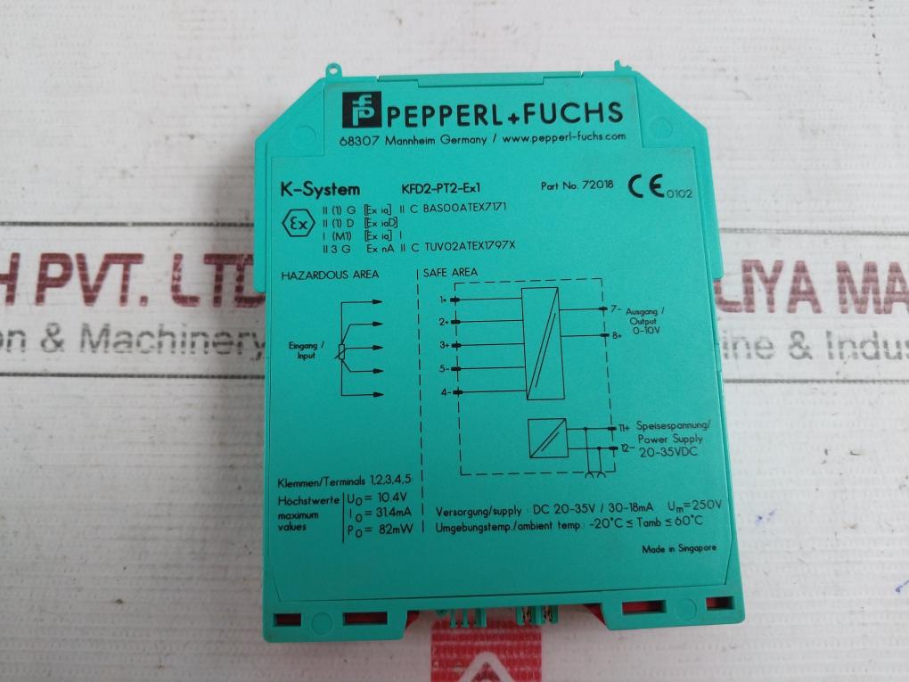 Pepperl+Fuchs Kfd2-pt2-ex1 Potentiometer Converter Dc 20-35V/30-18Ma