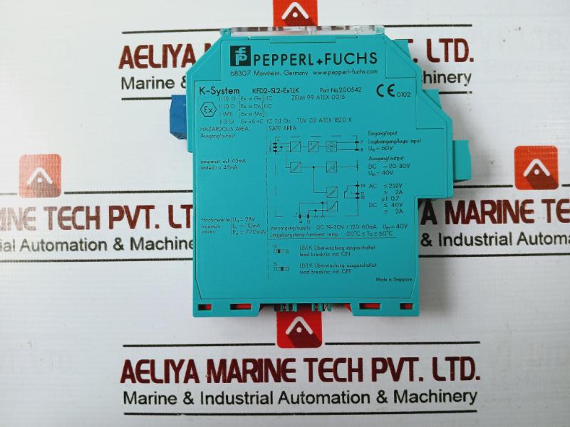 Pepperl+Fuchs Kfd2-sl2-ex1.Lk 1-channel Isolated Barrier Solenoid Driver 200542