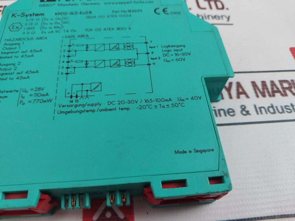 Pepperl+Fuchs KFD2-SL2-EX2.B Safety Barrier 184259