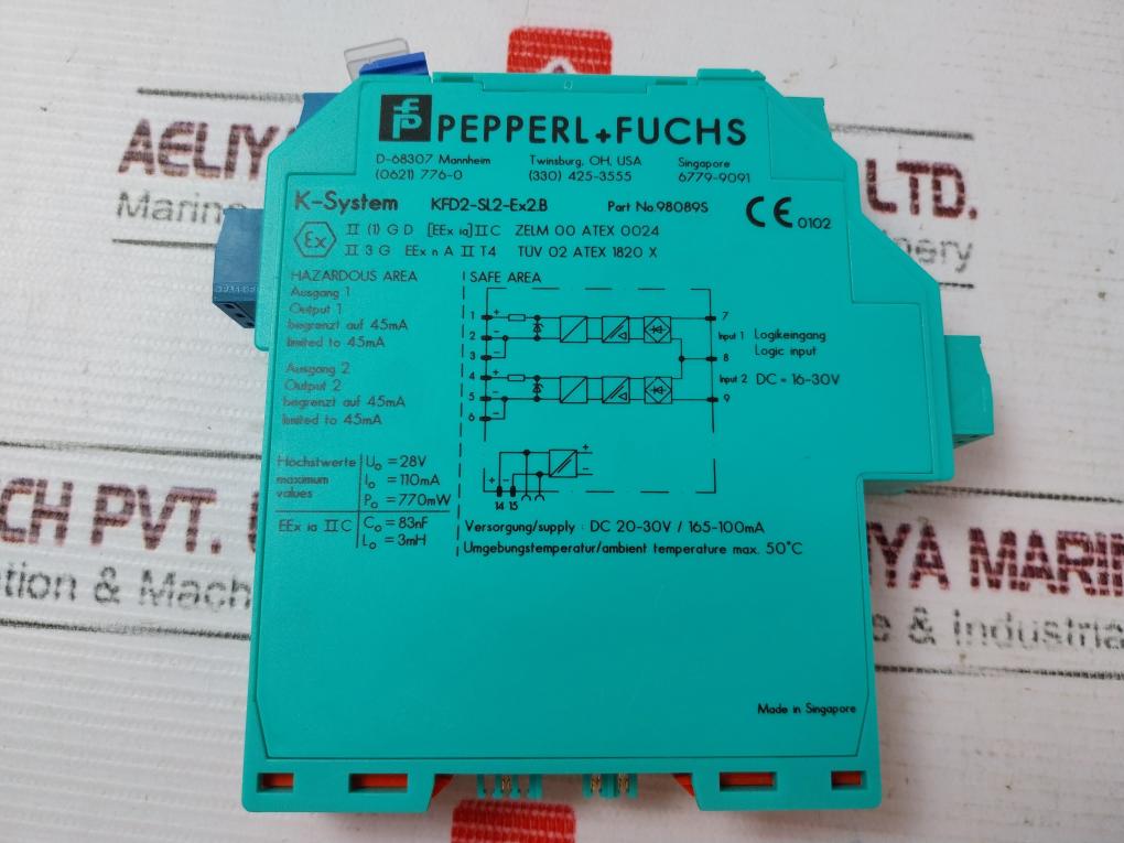 Pepperl+Fuchs Kfd2-sl2-ex2.B Signal Isolator Safety Barrier 98089S