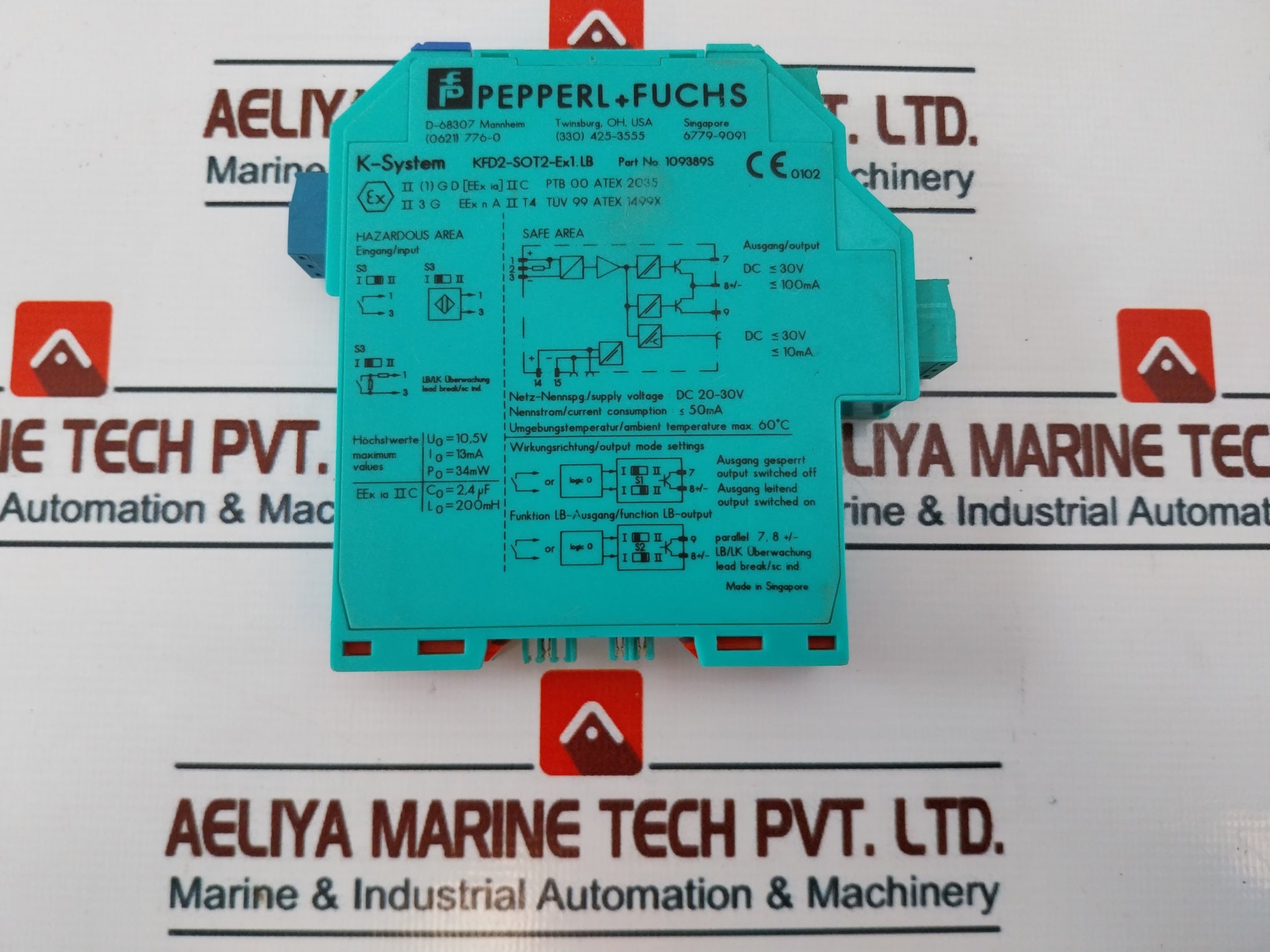 Pepperl+Fuchs Kfd2-sot2-ex1.Lb Isolated Switch Amplifier 109389S