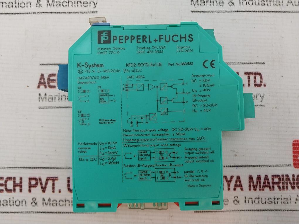 Pepperl+Fuchs Kfd2-sot2-ex1.Lb Switch Amplifier / Isolated Barrier 38358S