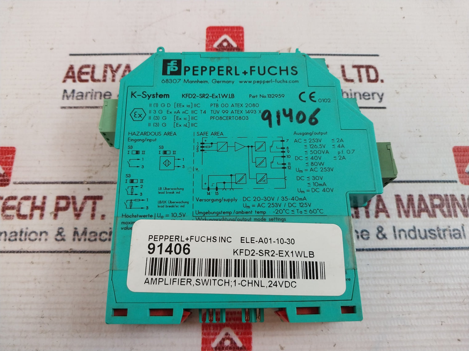 Pepperl+Fuchs Kfd2-sr2-ex1.W.Lb Switch Amplifier 132959 Dc 20-30V/ 35-40Ma