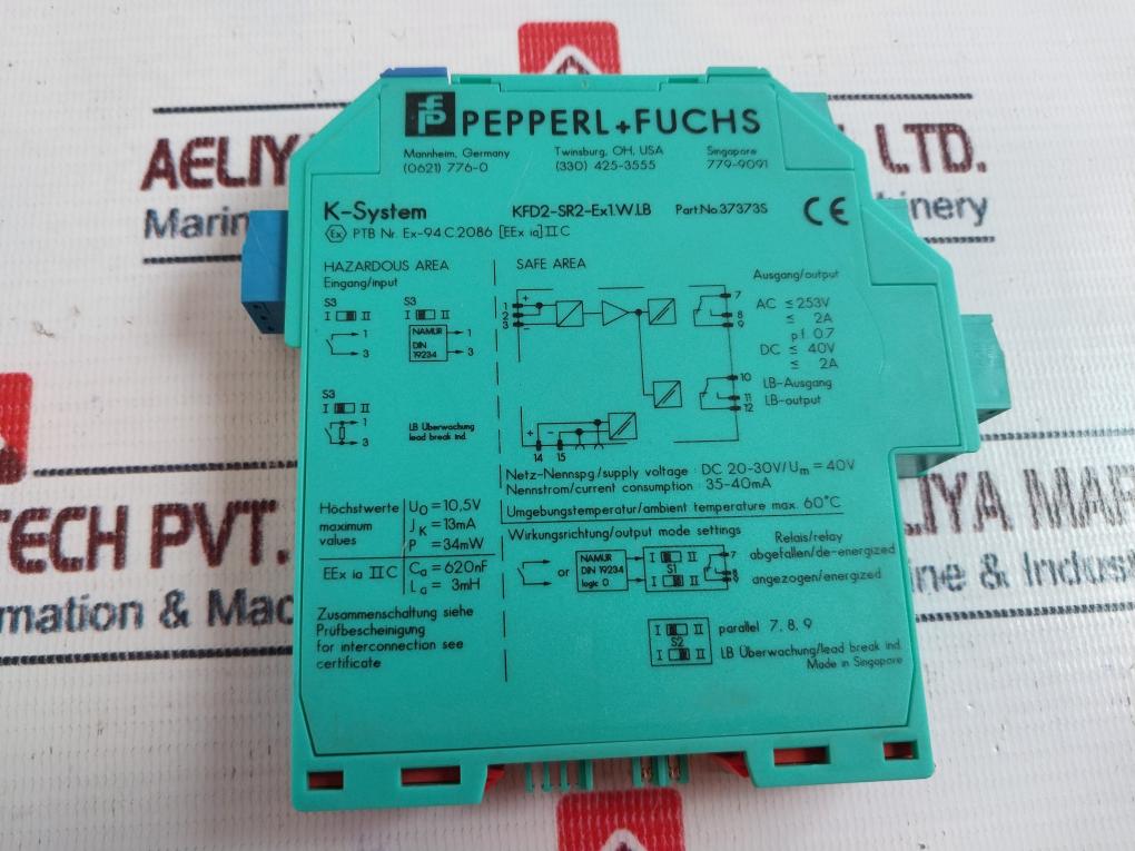 Pepperl+Fuchs Kfd2-sr2-ex1.W.Lb Switch Amplif ier 37373S Dc20-30V