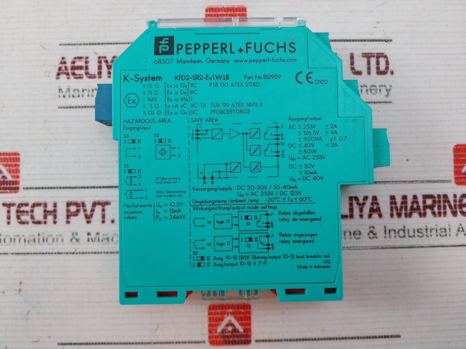 Pepperl+Fuchs KFD2-SR2-EX1.W.LB Switch Amplifier AC 253V 2A 132959