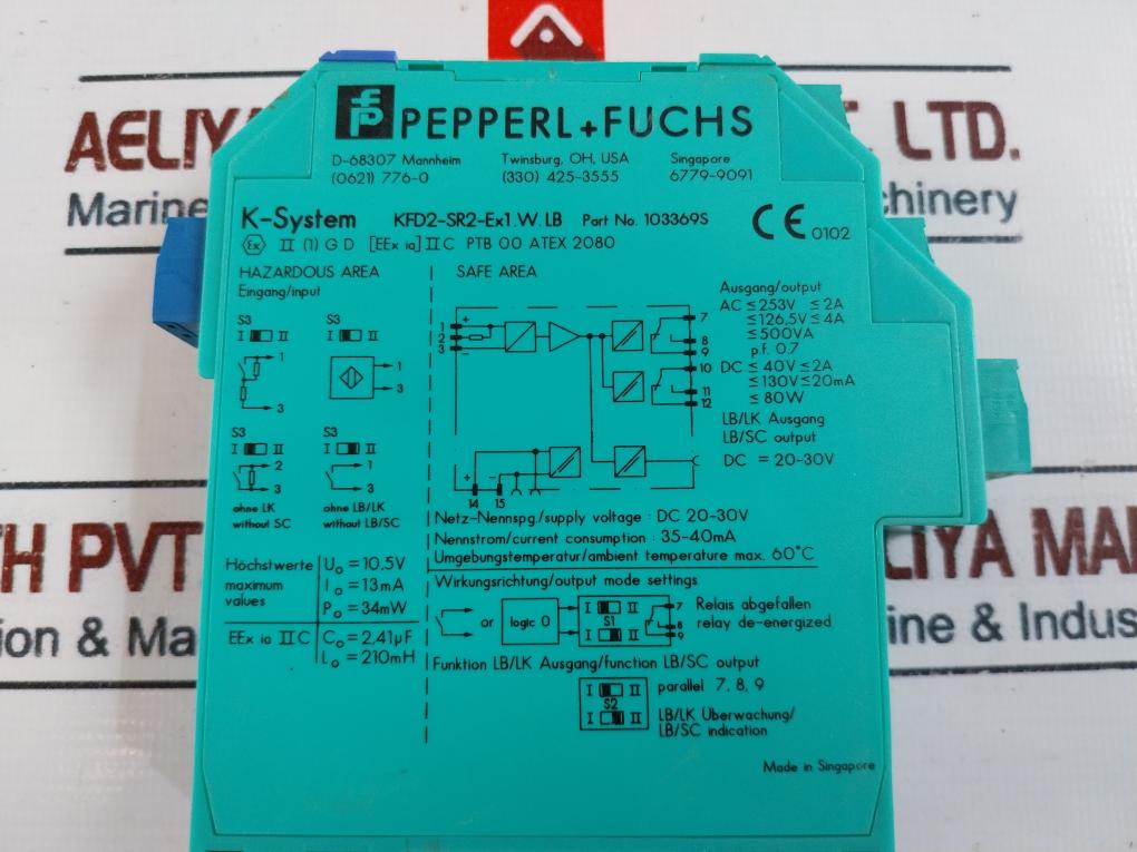 Pepperl+Fuchs Kfd2-sr2-ex1.W.Lb Switching Amplifier 103369S